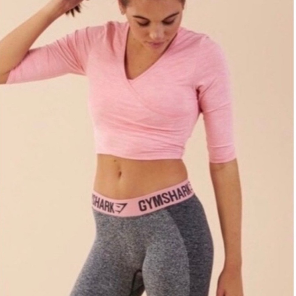 Gymshark Ballet-Style 3/4 Length Cropped Workout Top